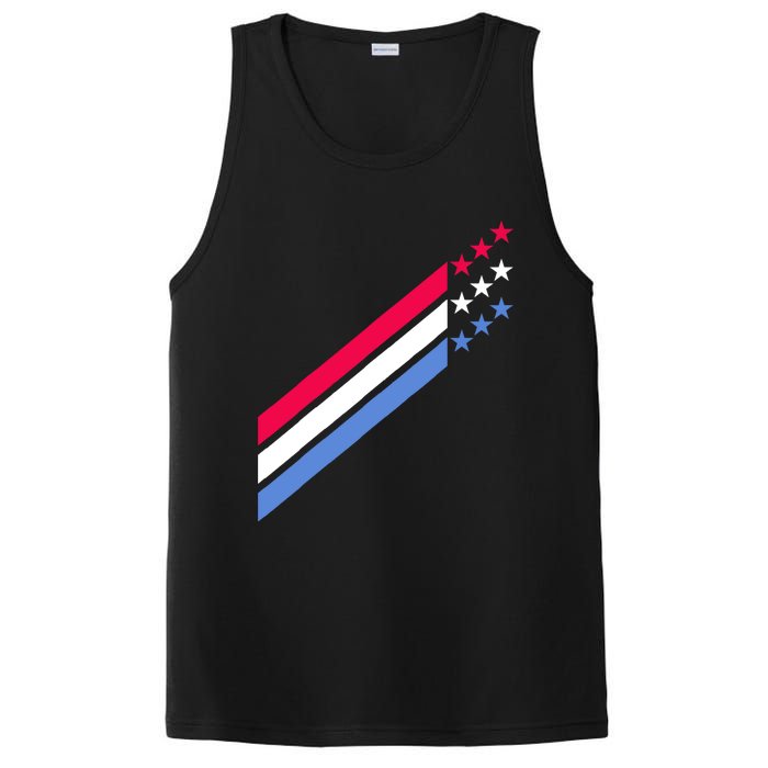 Usa American Patriotic Red White Blue Stars & Stripes Sports PosiCharge Competitor Tank