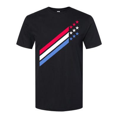 Usa American Patriotic Red White Blue Stars & Stripes Sports Softstyle CVC T-Shirt