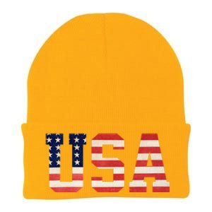 Usa American Pride Festive Knit Cap Winter Beanie