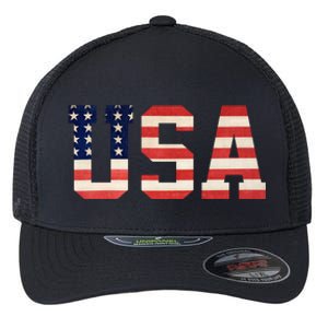 Usa American Pride Festive Flexfit Unipanel Trucker Cap