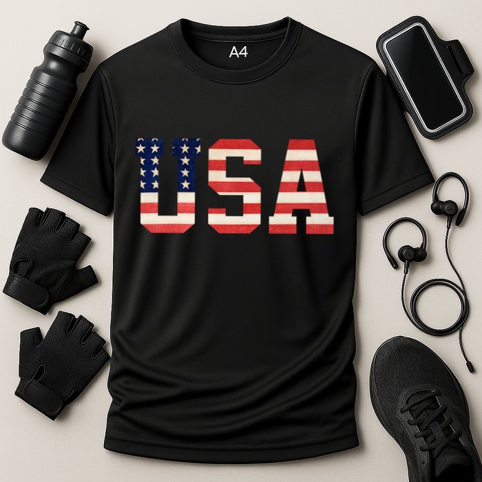 Usa American Pride Festive Cooling Performance Crew T-Shirt