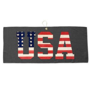 Usa American Pride Festive Large Microfiber Waffle Golf Towel