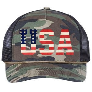 Usa American Pride Festive Retro Rope Trucker Hat Cap