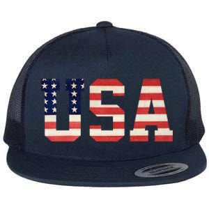 Usa American Pride Festive Flat Bill Trucker Hat