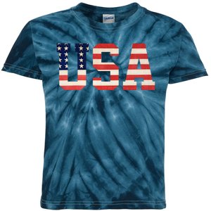 Usa American Pride Festive Kids Tie-Dye T-Shirt