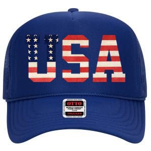 Usa American Pride Festive High Crown Mesh Back Trucker Hat