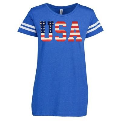 Usa American Pride Festive Enza Ladies Jersey Football T-Shirt