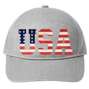 Usa American Pride Festive 7-Panel Snapback Hat