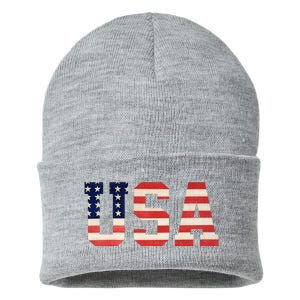 Usa American Pride Festive Sustainable Knit Beanie