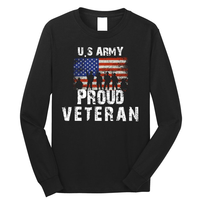 Us Army Proud Veteran Long Sleeve Shirt