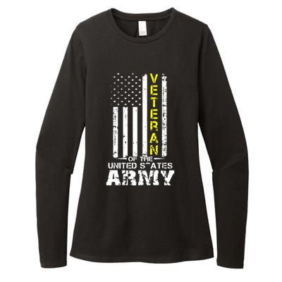 U.S. Army Proud Army Veteran Vintage Gift Womens CVC Long Sleeve Shirt