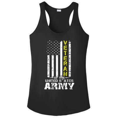 U.S. Army Proud Army Veteran Vintage Gift Ladies PosiCharge Competitor Racerback Tank