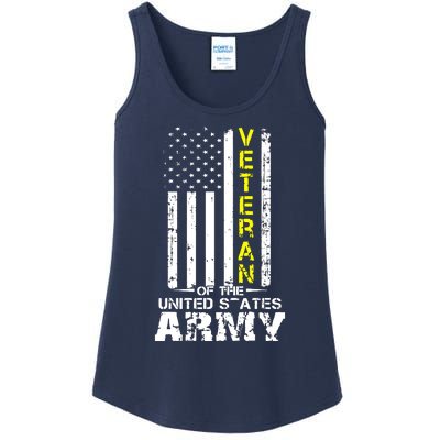 U.S. Army Proud Army Veteran Vintage Gift Ladies Essential Tank