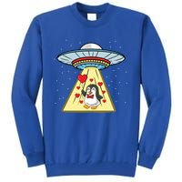 Ufo Abduction Penguin Valentines Day Cute Gift Tall Sweatshirt