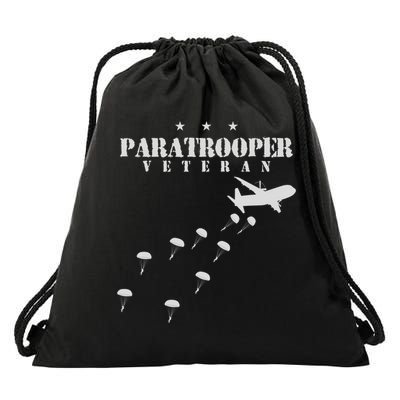 U.S Airborne Paratroopers Veteran Vintage Drawstring Bag