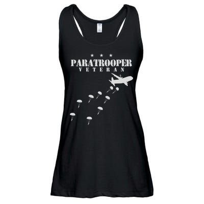 U.S Airborne Paratroopers Veteran Vintage Ladies Essential Flowy Tank