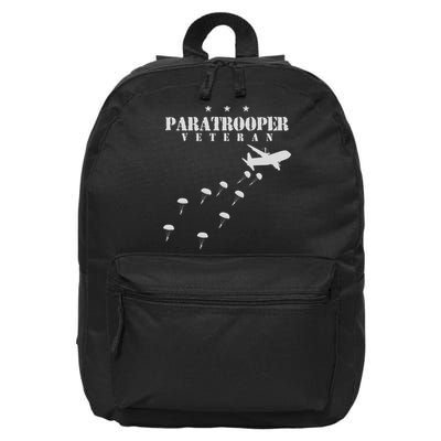 U.S Airborne Paratroopers Veteran Vintage 16 in Basic Backpack
