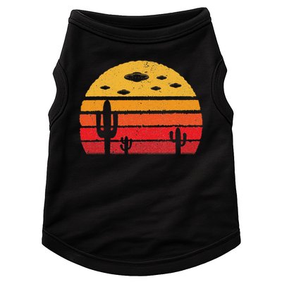 Ufo Alien Retro Desert Extraterrestrial Gift Doggie Tank