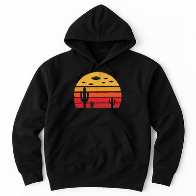 Ufo Alien Retro Desert Extraterrestrial Gift Hoodie