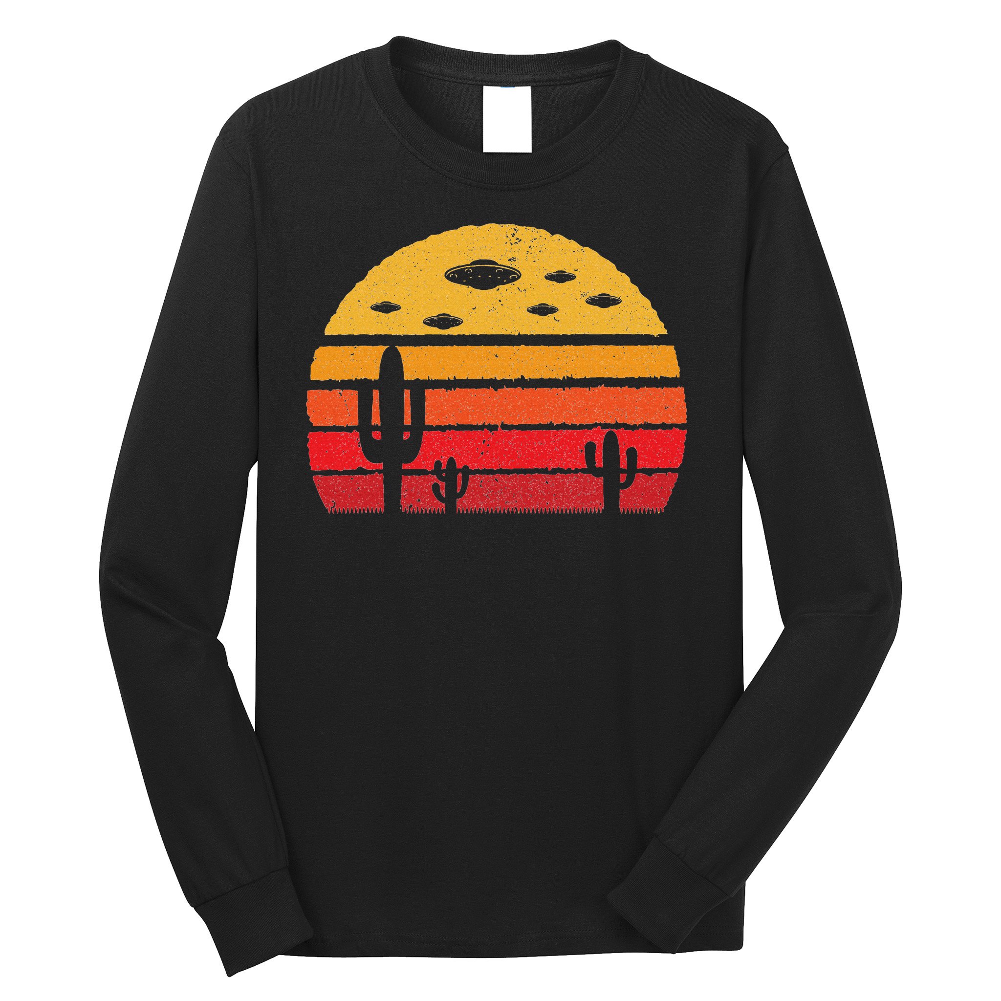 Ufo Alien Retro Desert Extraterrestrial Gift Long Sleeve Shirt