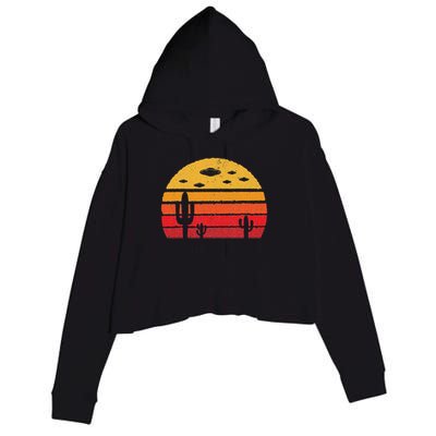 Ufo Alien Retro Desert Extraterrestrial Gift Crop Fleece Hoodie