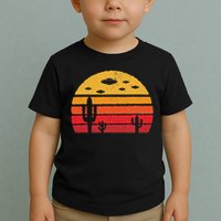Ufo Alien Retro Desert Extraterrestrial Gift Toddler T-Shirt