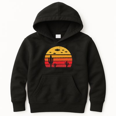 Ufo Alien Retro Desert Extraterrestrial Gift Kids Hoodie