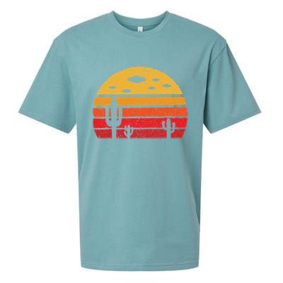 Ufo Alien Retro Desert Extraterrestrial Gift Sueded Cloud Jersey T-Shirt