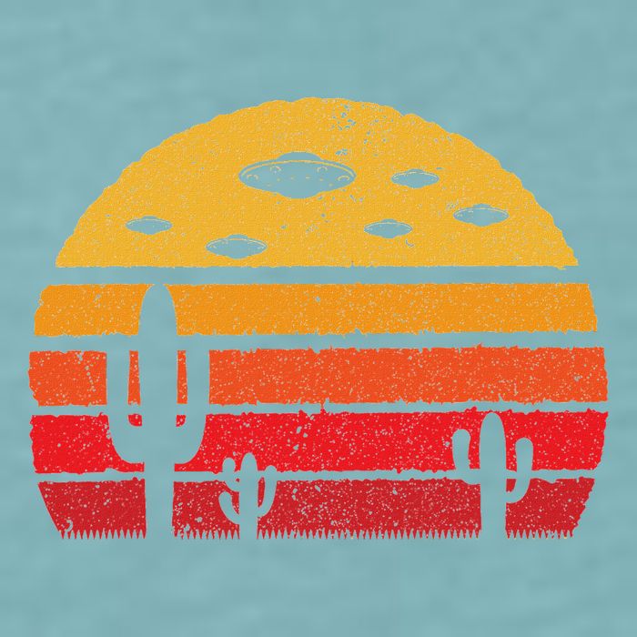 Ufo Alien Retro Desert Extraterrestrial Gift Sueded Cloud Jersey T-Shirt