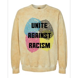 Unite Against Racism Anti Trump & No Racism Colorblast Crewneck Sweatshirt