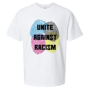 Unite Against Racism Anti Trump & No Racism Sueded Cloud Jersey T-Shirt