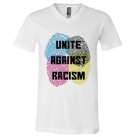 Unite Against Racism Anti Trump & No Racism V-Neck T-Shirt