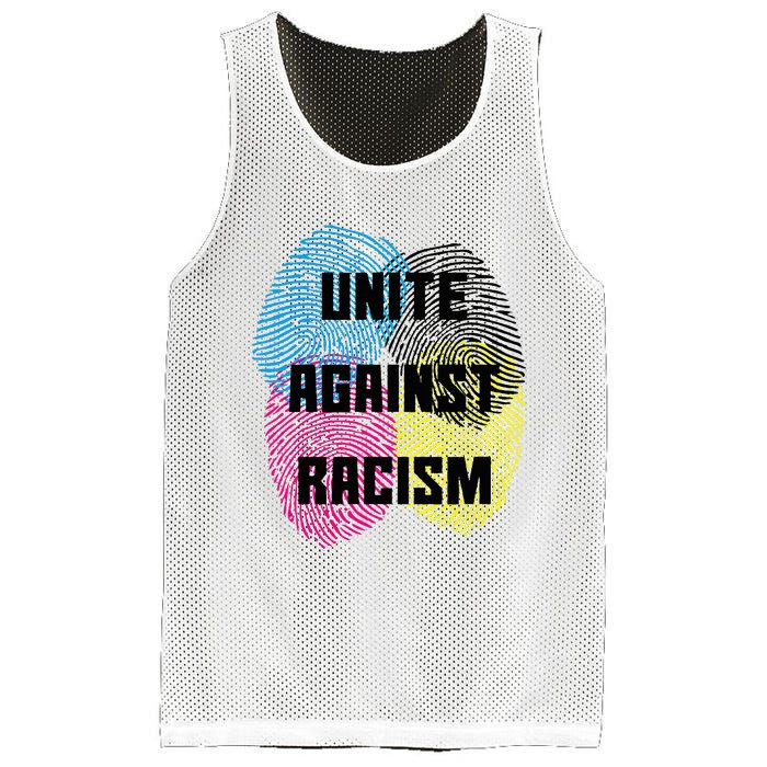 Unite Against Racism Anti Trump & No Racism Mesh Reversible Basketball Jersey Tank