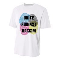 Unite Against Racism Anti Trump & No Racism Performance Sprint T-Shirt