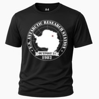 Us Antarctic Research Station Outpost 31 Year 1982 Gift Cooling Performance Crew T-Shirt