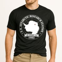 Us Antarctic Research Station Outpost 31 Year 1982 Gift Cooling Performance Crew T-Shirt