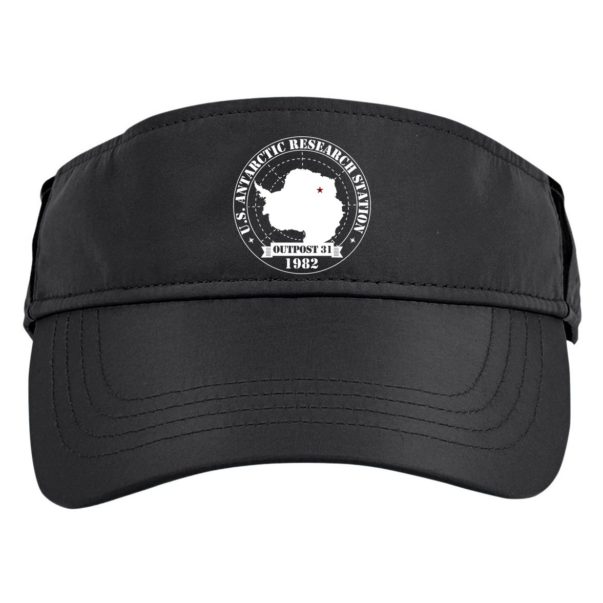 Us Antarctic Research Station Outpost 31 Year 1982 Gift Adult Drive Performance Visor