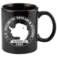 Us Antarctic Research Station Outpost 31 Year 1982 Gift 11oz C Handle Ceramic Mug