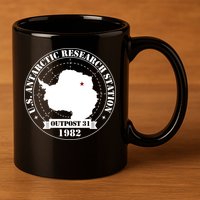 Us Antarctic Research Station Outpost 31 Year 1982 Gift 11oz C Handle Ceramic Mug