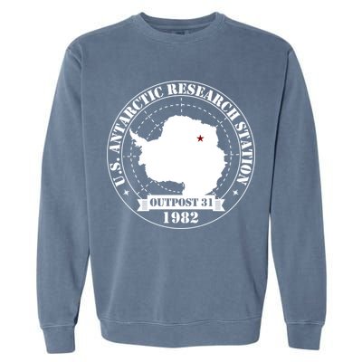 Us Antarctic Research Station Outpost 31 Year 1982 Gift Garment-Dyed Sweatshirt