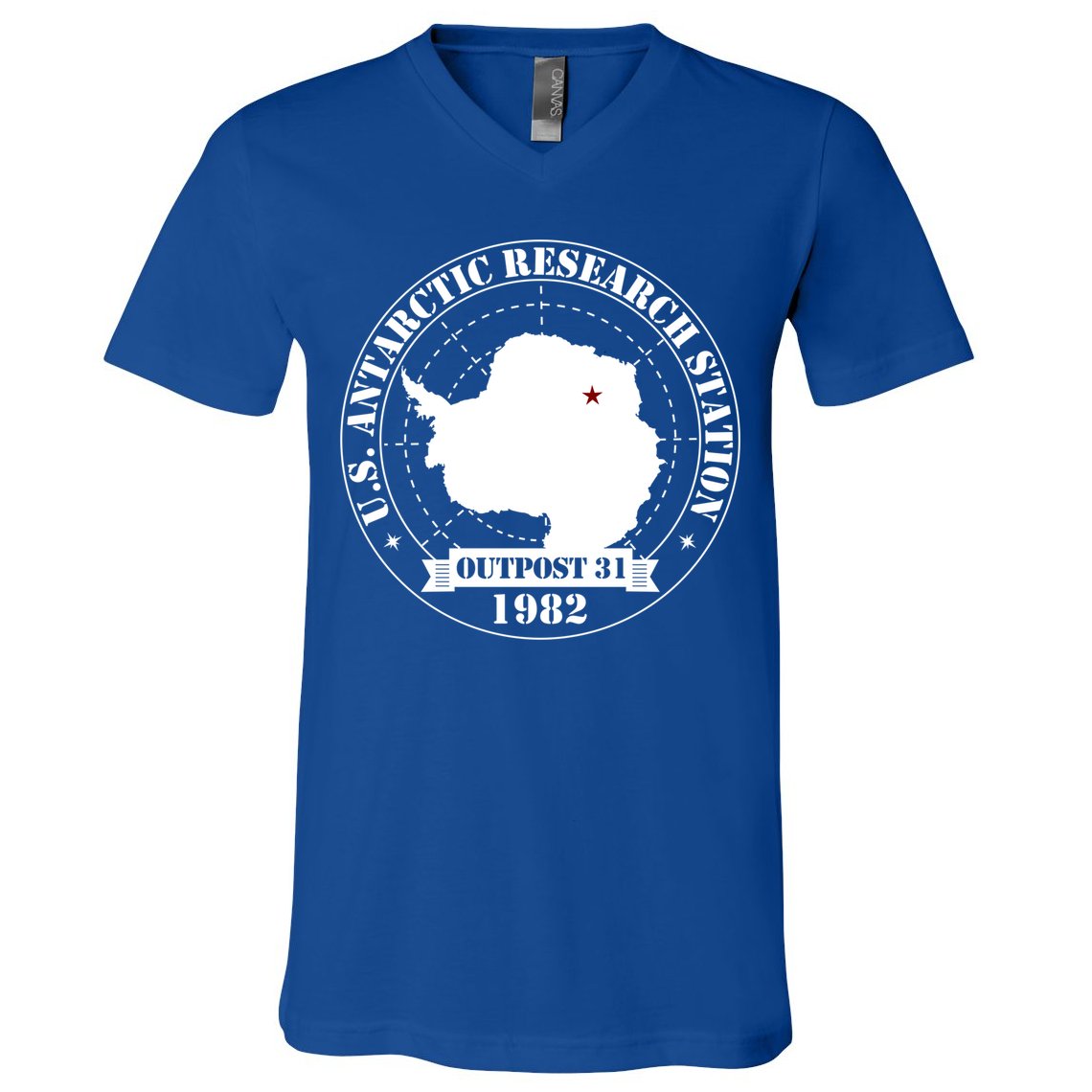 Us Antarctic Research Station Outpost 31 Year 1982 Gift V-Neck T-Shirt