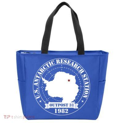 Us Antarctic Research Station Outpost 31 Year 1982 Gift Zip Tote Bag