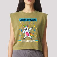 Unvaccinated And Ready To Commit Tax Fraud Garment-Dyed Women's Muscle Tee