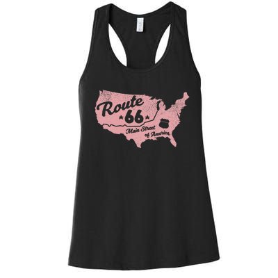 Usa Apparel Route 66 Main Street Of America Women's Racerback Tank