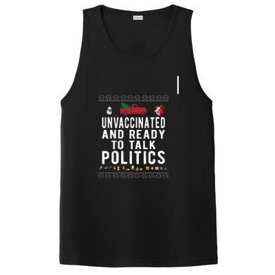 Unvaccinated And Ready To Talk Politics Christmas Funny PosiCharge Competitor Tank