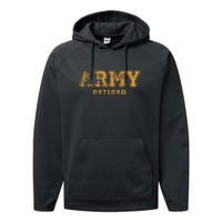 US Army Retired Retirement Gift Performance Fleece Hoodie