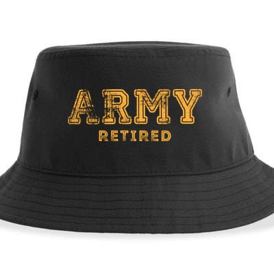 Army Retired Retirement Gift Sustainable Bucket Hat