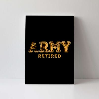 US Army Retired Retirement Gift Canvas