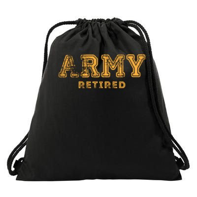 US Army Retired Retirement Gift Drawstring Bag