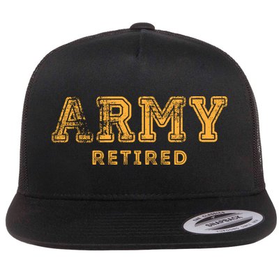 US Army Retired Retirement Gift Flat Bill Trucker Hat